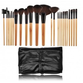 Mimo Tools for Beauty Makeup Brush Wooden & Black набор кистей для макияжа 24 шт.