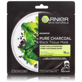 Garnier Pure Charcoal Black Tissue Mask увлажняющая тканевая маска для лица 1 шт.