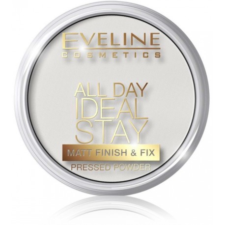 Eveline All Day Ideal Stay Matt Finish&Fix Pressed Powder fikseeriv kompaktpuuder