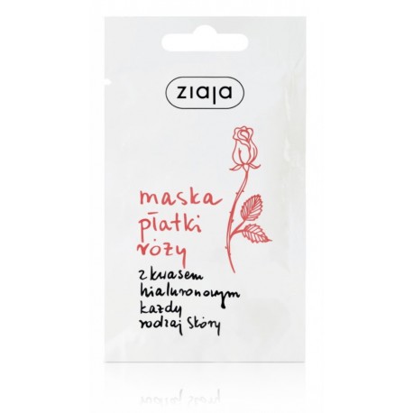 Ziaja Rose Petals омолаживающая маска для лица с гиалуроновой кислотой