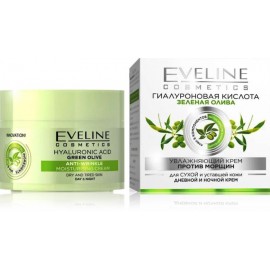 Eveline Hyaluronoc Acid Green Olive увлажняющий крем для лица против морщин