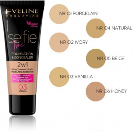 Eveline Selfie Time Foundation & Concealer jumestuskreem 30 ml