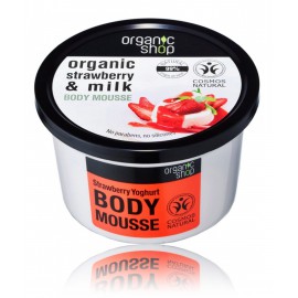 Organic Shop Organic Strawberry & Milk Body Mousse vahustatud kehakreem