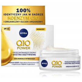 NIVEA Q10 Power Anti-Wrinkle & Extra Nourishing SPF15 päevane näokreem küpsele nahale