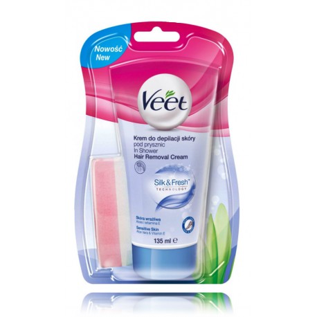 Veet Silk & Fresh depileeriv dušikreem kehale, tundlikule nahale