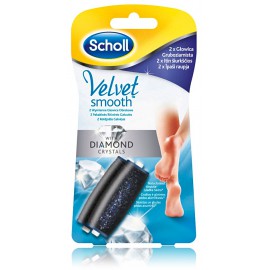 Scholl Velvet Smooth Diamond Crystals väga karedad jalakoorija otsikud