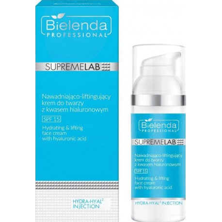 Bielenda Professional SupremeLab Hydrating & Lifting Face Cream With Hyaluronic Acid SPF15 tõstev näokreem