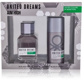 Benetton United Dreams Aim High набор для мужчин (100 мл. EDT + 150 мл. дезодорант-спрей)