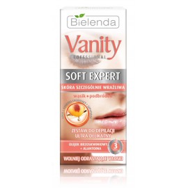 Bielenda Vanity Professional Soft Expert depilatsioonikreem näole (15 ml depilatsioonikreem + 10 ml palsam + spaatel)