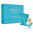 Versace Pour Femme Dylan Turquoise набор для женщин (50 мл. EDT + 50 мл. гель для душа + 50 мл. лосьон для тела)