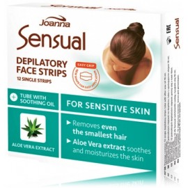 Joanna Sensual Face Wax Strips With Aloe Vera vaharibad näole