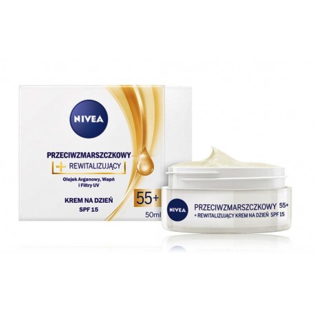 Nivea Anti-Wrinkle + Revitalising Day Cream 55+ noorendav näokreem küpsele nahale