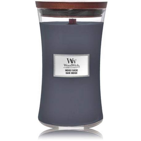 WoodWick Indigo Suede lõhnaküünal