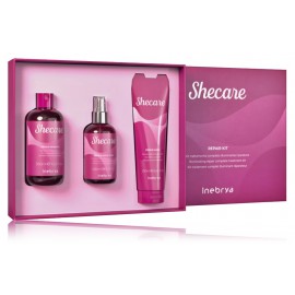 Inebrya Shecare Repair Kit juuksehoolduskomplekt (300 ml. šampoon + 250 ml. mask + 200 ml. sprei)