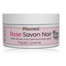 Nacomi Rose Savon Noir натуральное черное мыло для тела и лица с розовой водой