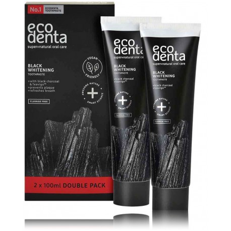 Ecodenta Black Whitening Toothpaste must valgendav hambapasta aktiivsöega