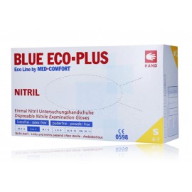 Med-Comfort Blue Eco-Plus Nitrile Gloves sinised ühekordsed nitriilkindad 100 tk.