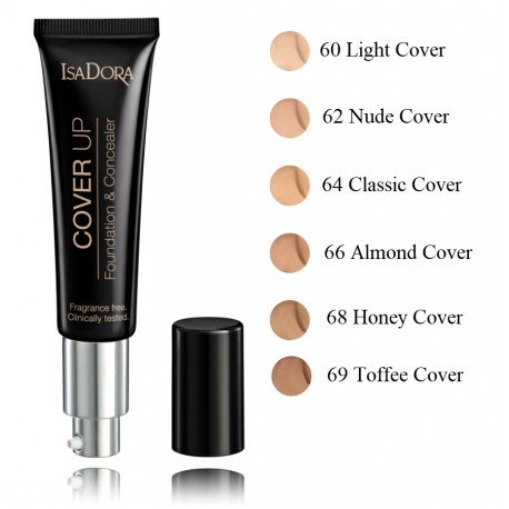 IsaDora Cover Up Foundation & Concealer jumestuskreem-peitekreem