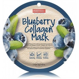 Purederm Blueberry Collagen Mask niisutav kangasmask