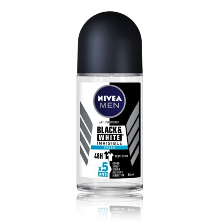 Nivea Men Invisible Black & White Fresh Antiperspirant rull-antiperspirant meestele