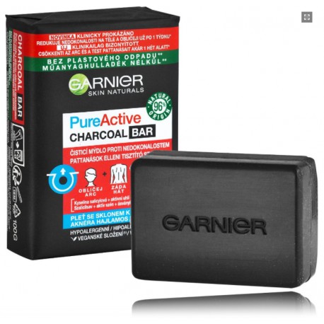 Garnier Pure Active Charcoal Bar очищающее мыло для лица