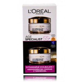 Loreal Age Specialist 55+ näohoolduskomplekt naistele (50 ml. päevakreem + 50 ml. öökreem)