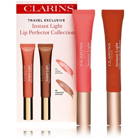 Clarins Instant Light Natural Lip Perfector huuleläike komplekt (2 x 12 ml)