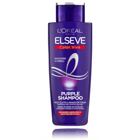 Loreal Elseve Color-Vive Purple kollaseid toone neutraliseeriv šampoon heledatele juustele