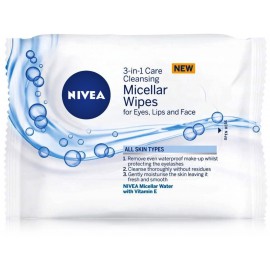 Nivea Micellar Cleansing Wipes 3in1 näopuhastuslapid
