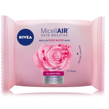 Nivea Micellar Rose Water Wipes roosiveega näopuhastussalvrätikud