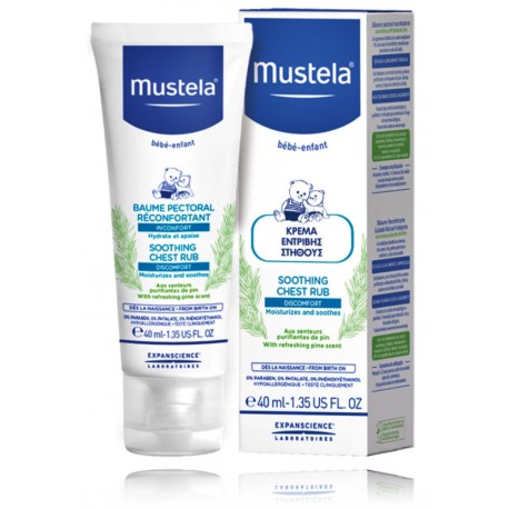 Mustela Baby Soothing Chest Rub Balm бальзам для массажа для детей