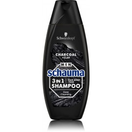 Schwarzkopf Schauma Men Charocal + Clay 3in1 шампунь для мужчин