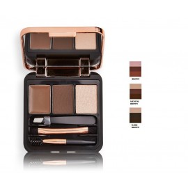 Makeup Revolution Brow Sculpt Kit 2.2 g. kulmude hoolduskomplekt (kulmugeel, puuder, säraaine, pintsetid, pintsel)