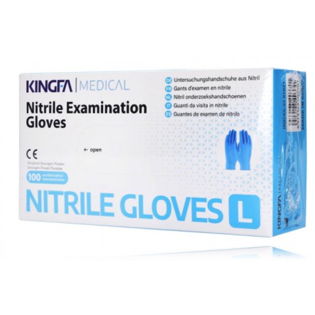 Kingfa Medical ühekordsed sinised nitriilkindad, 100 tk.