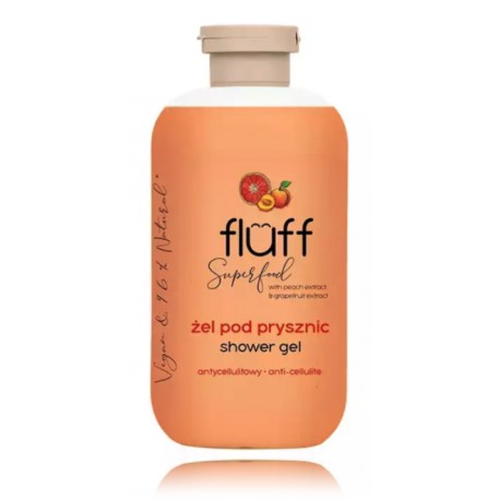 Fluff Superfood Peach & Grapefruit tselluliidivastane dušigeel naistele