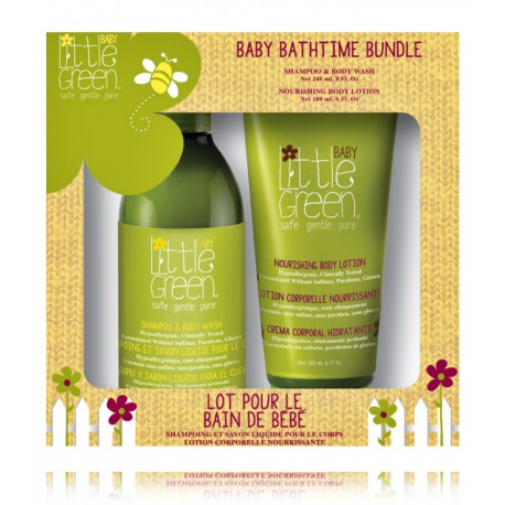 Little Green Baby Bathtime Bundle набор для младенцев (240 мл. шампунь/гель для тела + 180 мл. лосьон)
