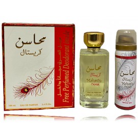 Lattafa Mahasin Crystal komplekt naistele (100 ml. EDP + 75 ml. spreideodorant)