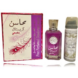 Lattafa Mahasin Crystal Violet komplekt naistele (100 ml. EDP + 75 ml. spreideodorant)