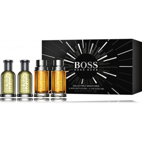 Hugo Boss Collectible Miniatures набор миниатюр для мужчин (Bottled No.6 EDT 2 x 5ml + The Scent EDT 2 x 5ml.)
