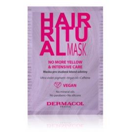 Dermacol Hair Ritual No More Yellow & Intensive Care kollaseid toone neutraliseeriv mask heledatele juustele