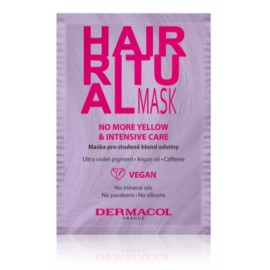 Dermacol Hair Ritual No More Yellow & Intensive Care нейтрализующая желтые тона маска для светлых волос