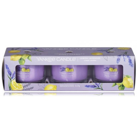 Yankee Candle Lemon Lavender lõhnaküünla komplekt (3 tk. x 37 g.)