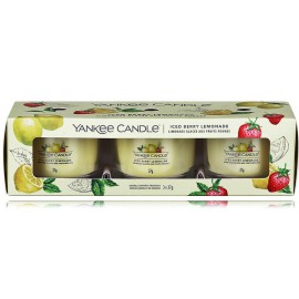 Yankee Candle Iced Berry Lemonade lõhnaküünla komplekt (3 tk. x 37 g)