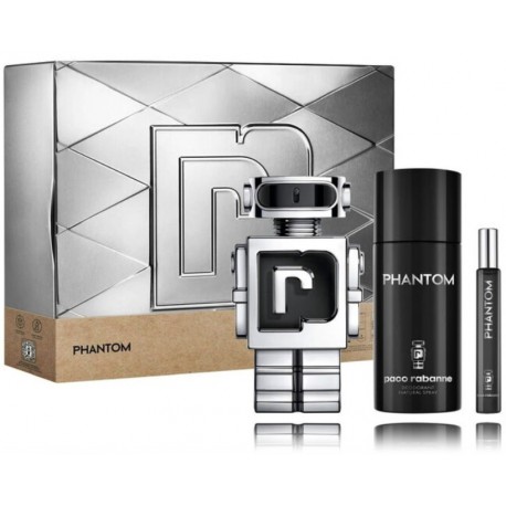 Paco Rabanne Phantom komplekt meestele (EDT 100 ml. + spreideodorant 150 ml. + EDT 10 ml.)