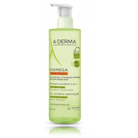 A-Derma Exomega Control Emolient 2in1 очищающий гель для лица и тела