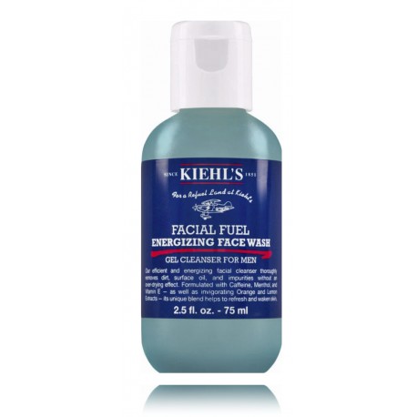 Kiehl's Facial Fuel Energizing Face Wash Gel Cleanser For Men energiat andev näopesuvahend meestele