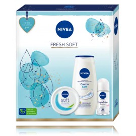 Nivea Soft komplekt kehahoolduseks (100 ml. kreem + 250 ml. dušigeel + 50 ml. rull-antiperspirant)