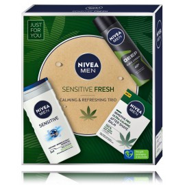 Nivea Men Sensitive Fresh Calming & Refreshing Trio набор для мужчин (250 мл. гель + 100 мл. бальзам + 150 мл. антиперспирант)