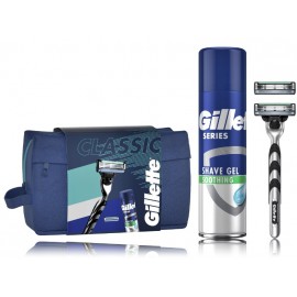 Gillette Classic komplekt meestele (habemenuga + vahetatav raseerimispea + habemeajamisgeel 200 ml. + kosmeetikakott)