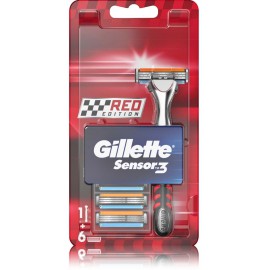 Gillette Sensor3 Red Edition бритва и 6 сменных насадок